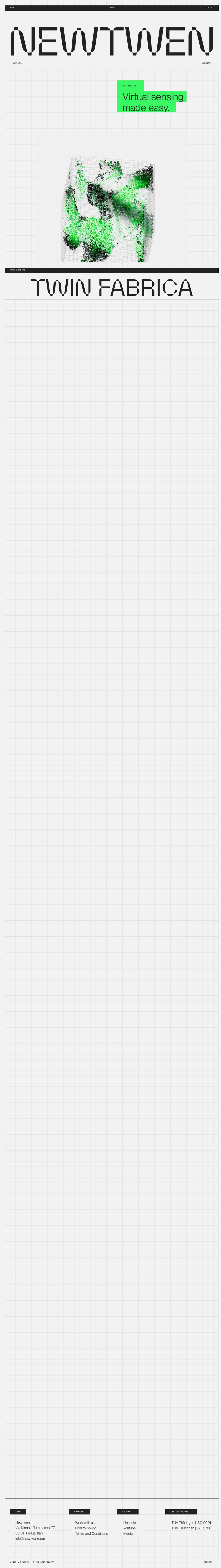 Newtwen desktop landing page