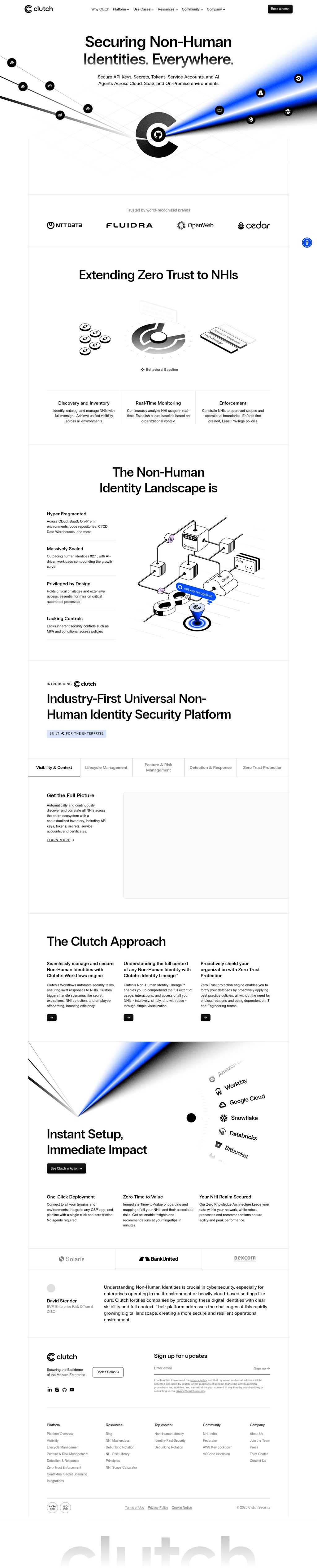 NHI Security with Clutch: Secure All Non desktop landing page