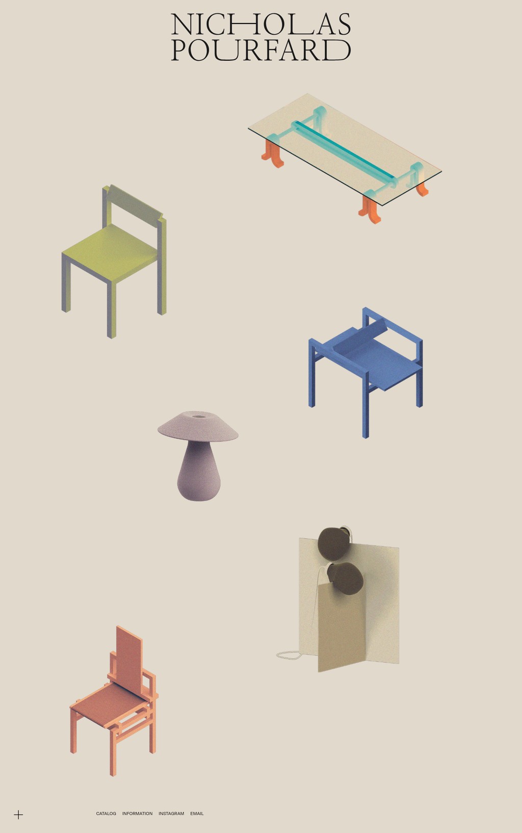 Nicholas Bijan Pourfard Design desktop landing page