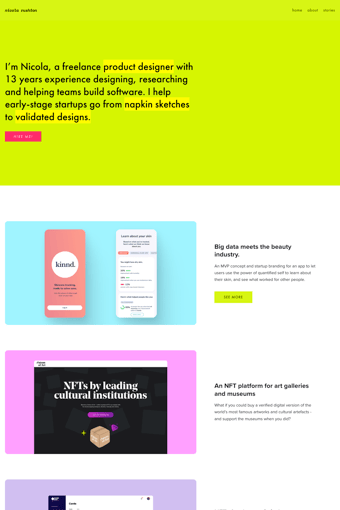 Nicolar Rushton landing page