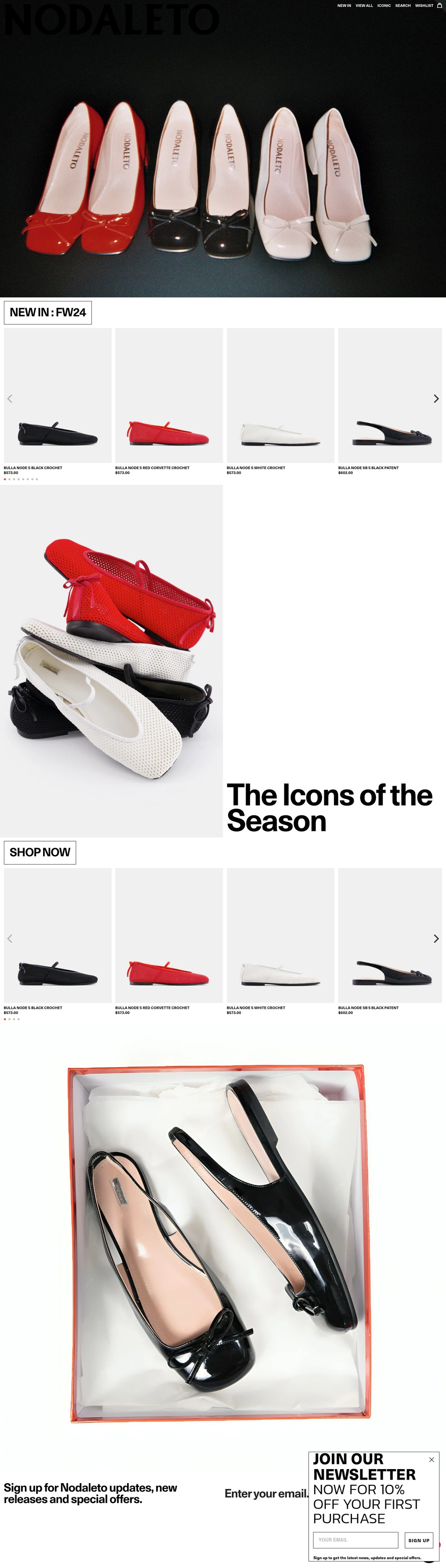 NODALETO desktop landing page