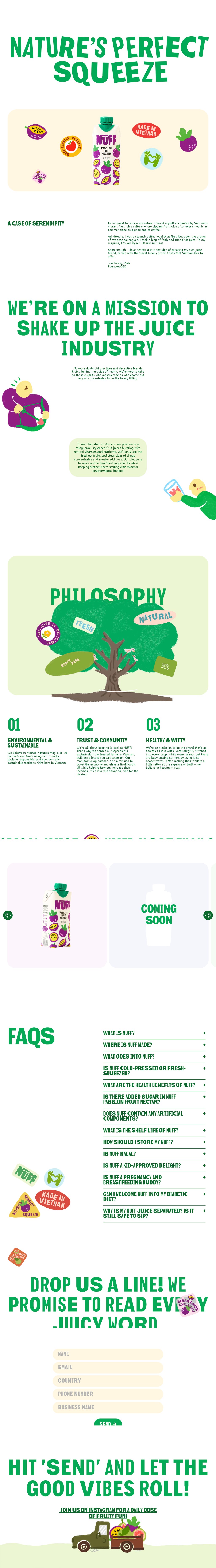 Nuff 2025 desktop landing page