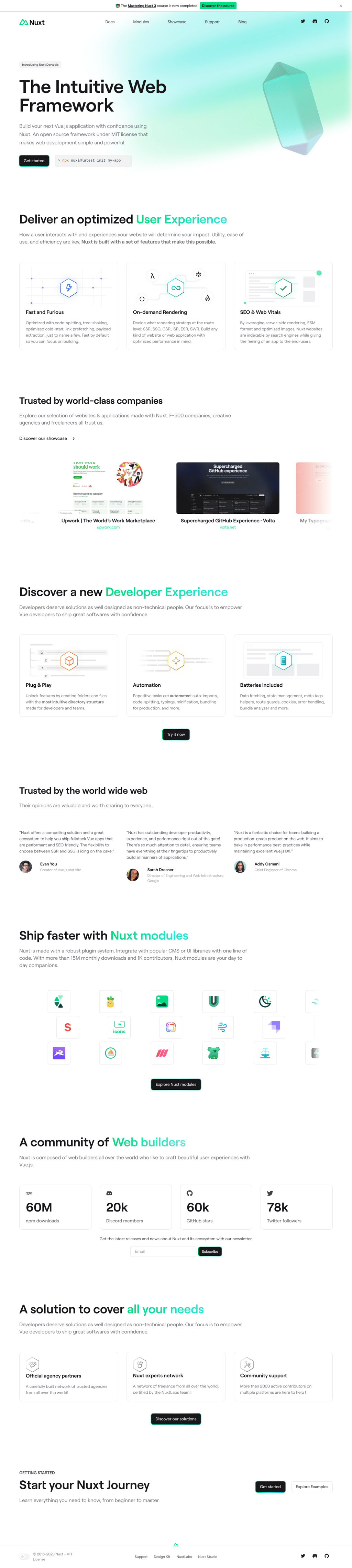 Nuxt desktop landing page