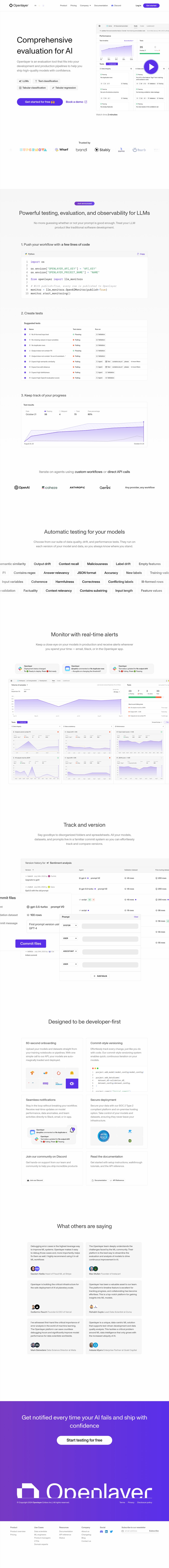Openlayer desktop landing page