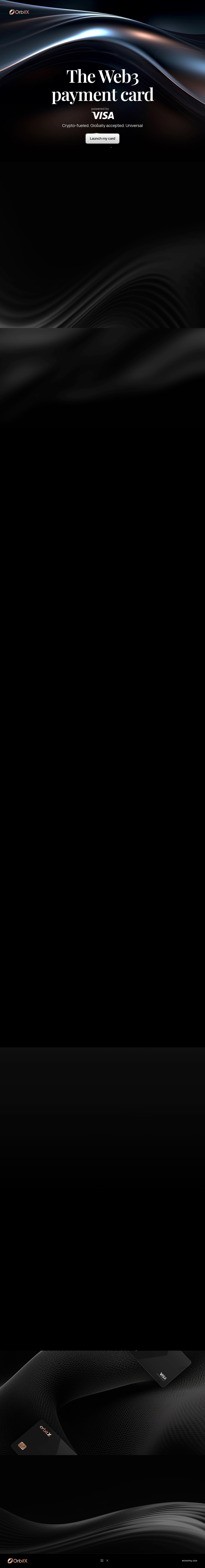 OrbitX desktop landing page