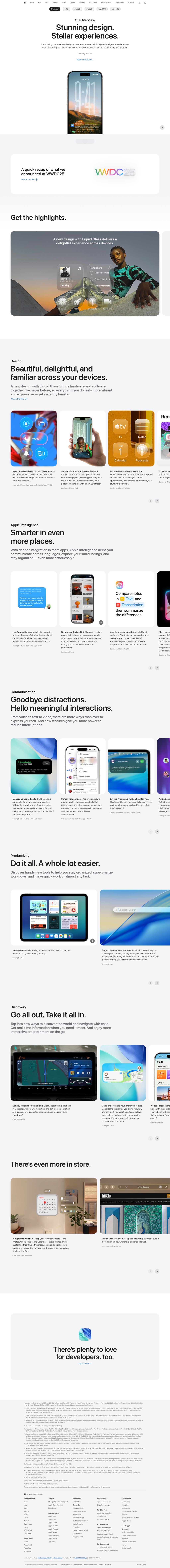 OS desktop landing page