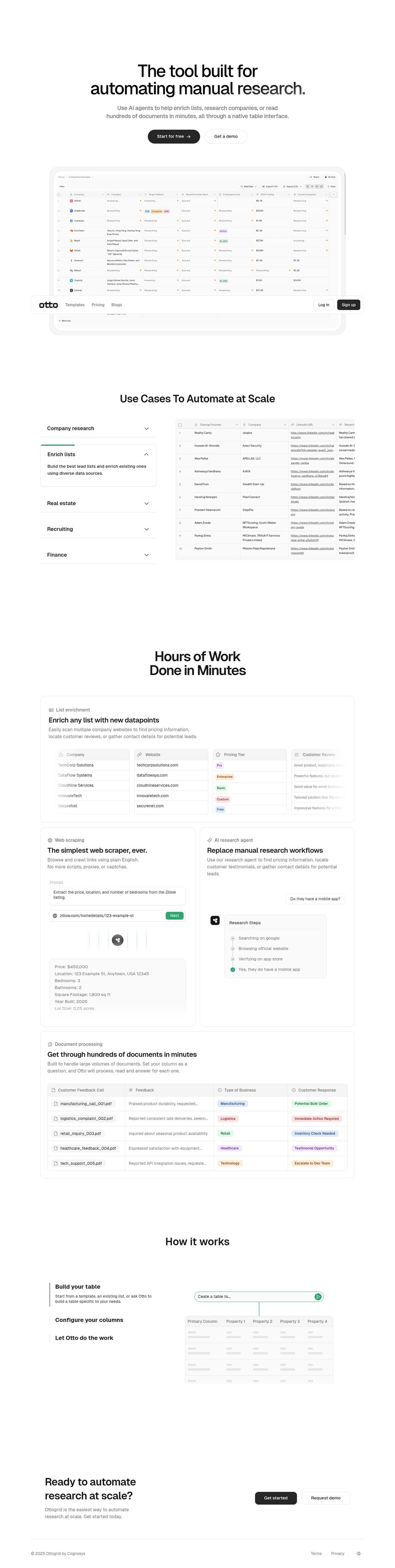 Otto desktop landing page