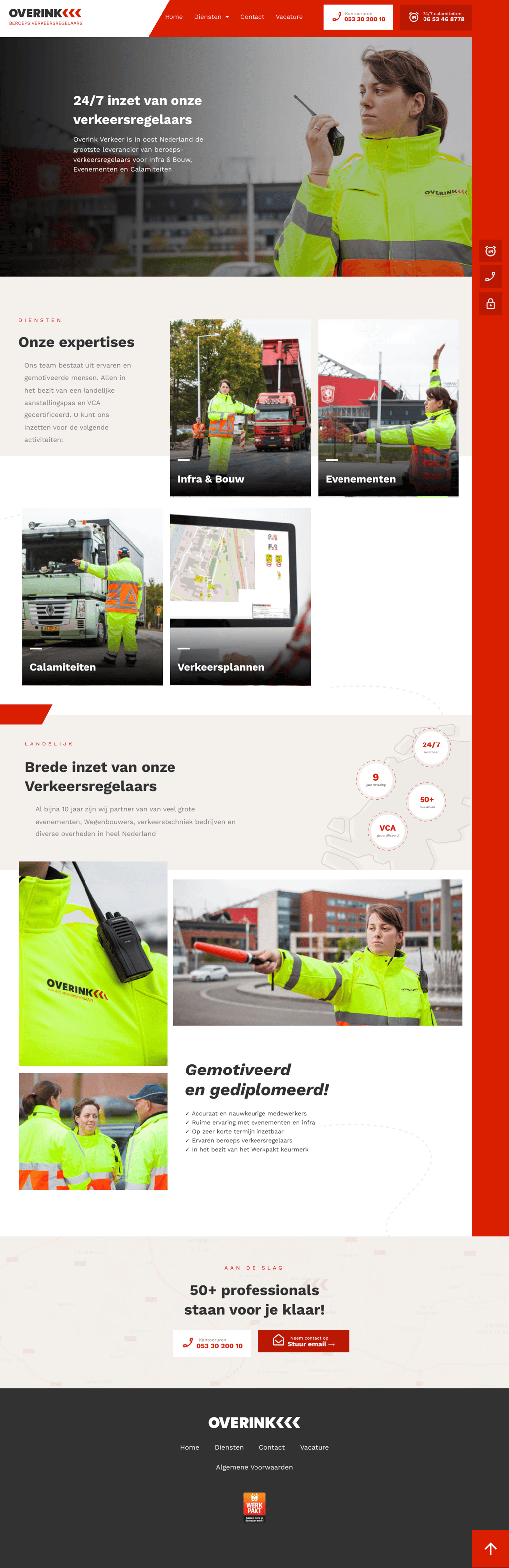 Overink Verkeer desktop landing page