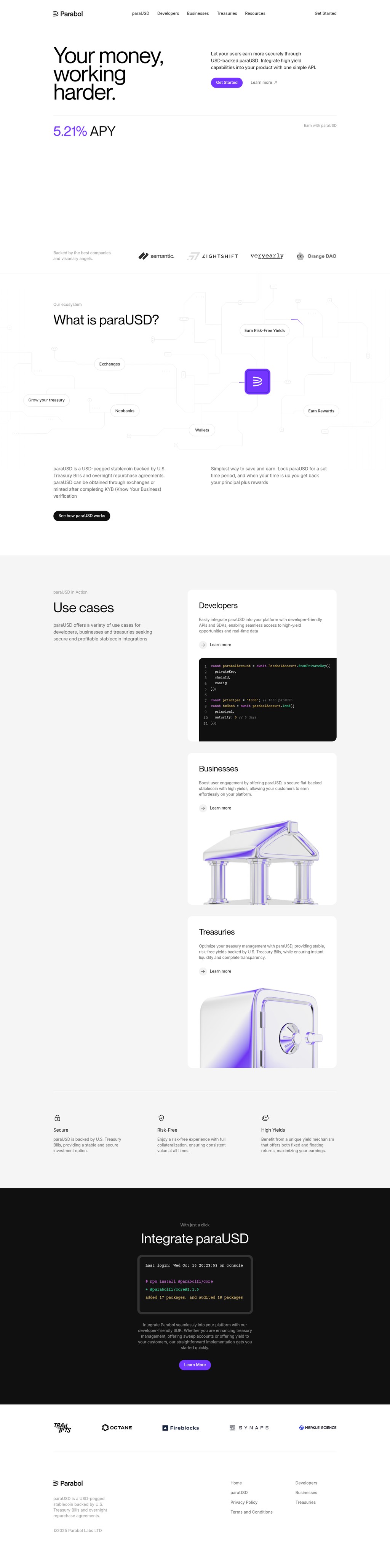 Parabol desktop landing page