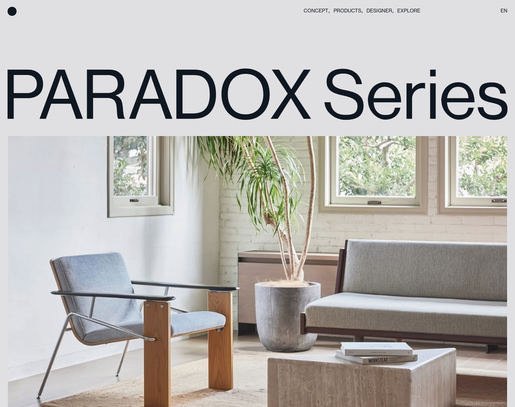 PARADOX Series desktop landing page