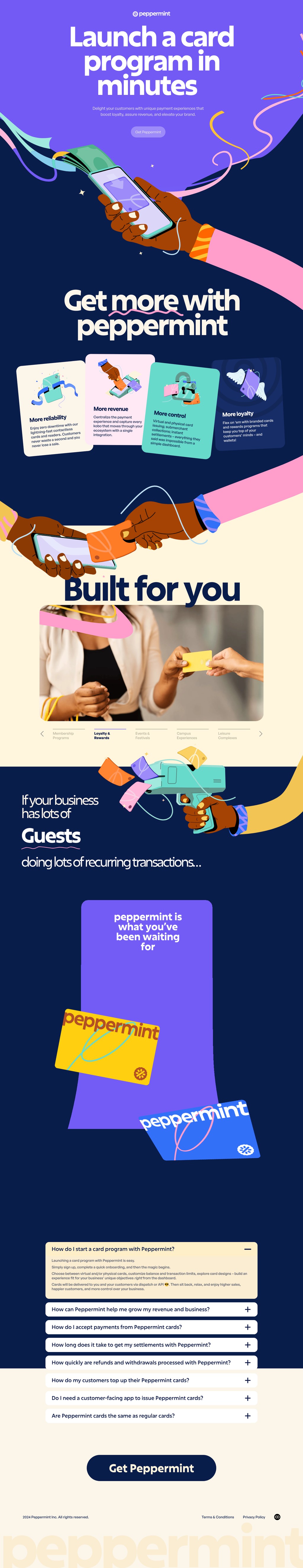 Peppermint desktop landing page