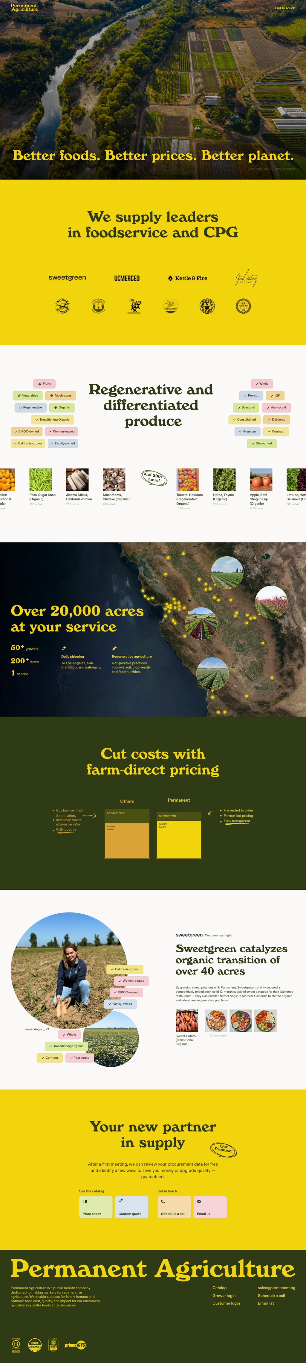 Permanent Agriculture desktop landing page