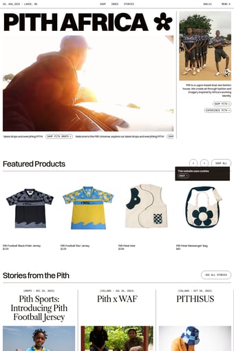 Pith Africa landing page