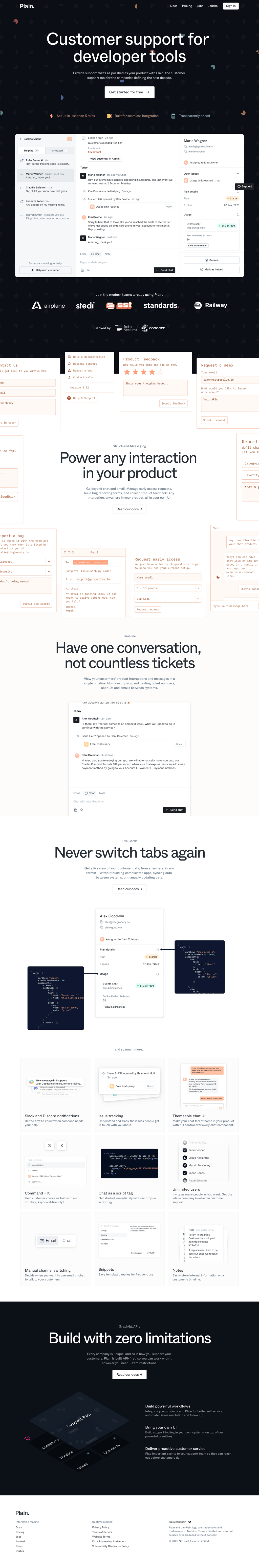 Plain desktop landing page