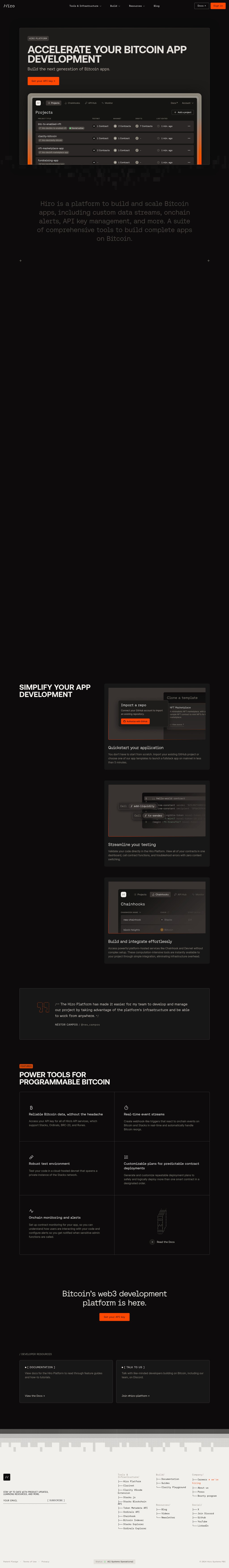 Platform desktop landing page