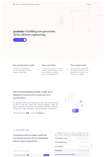 poolside landing page
