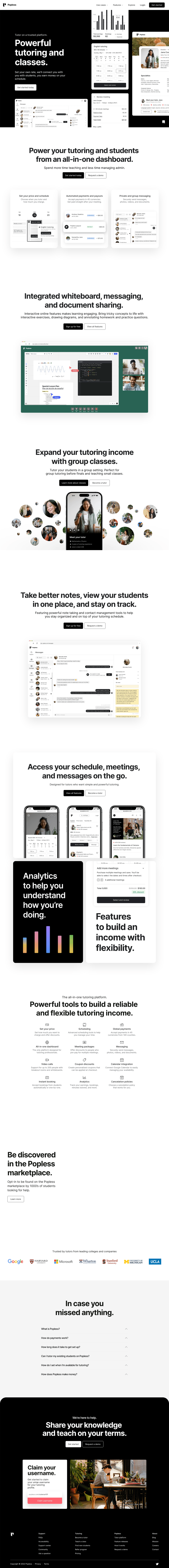 Popless desktop landing page
