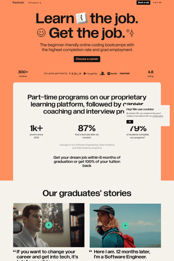 Practicum landing page