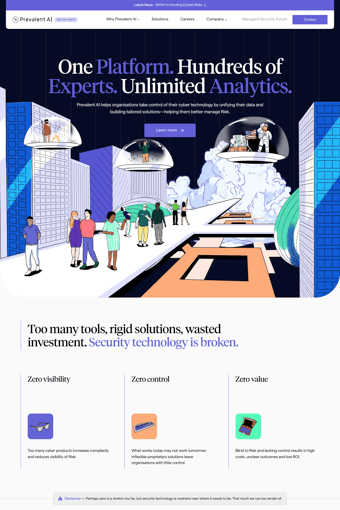 Prevalent AI landing page