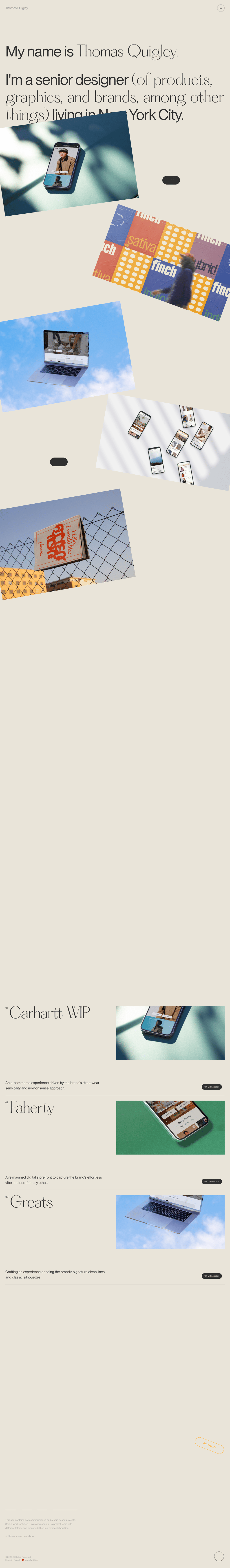 Quigley desktop landing page