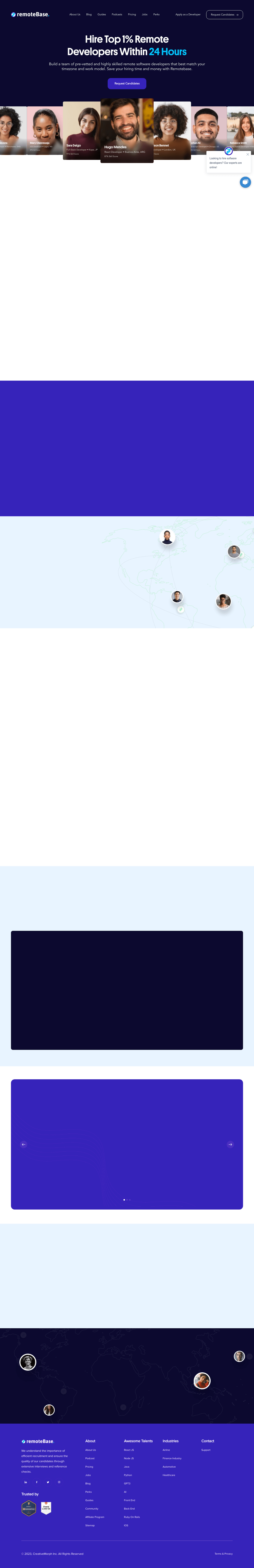 Remotebase desktop landing page