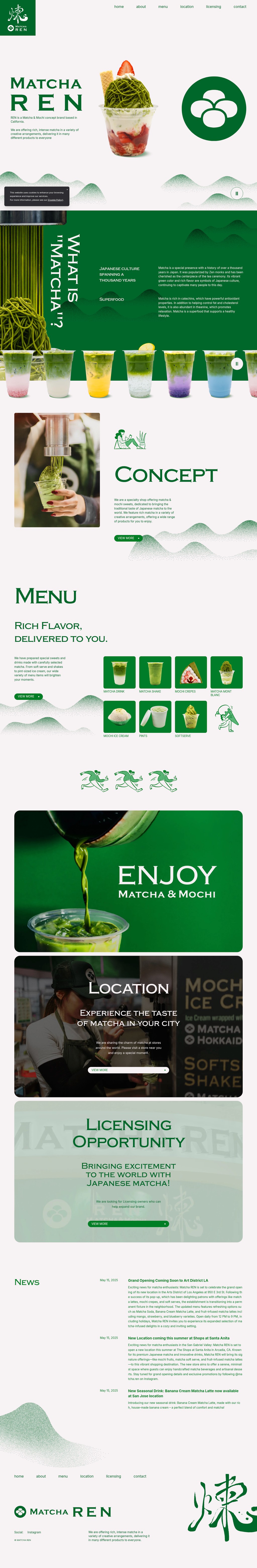 REN desktop landing page