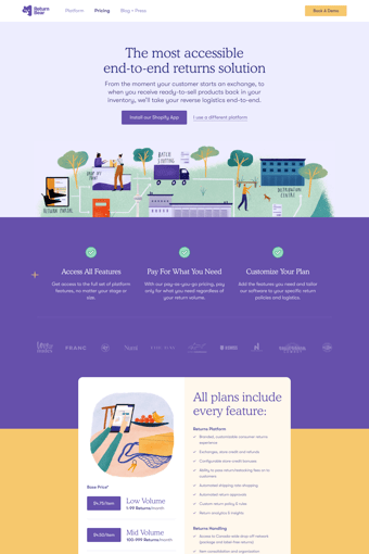 ReturnBear landing page