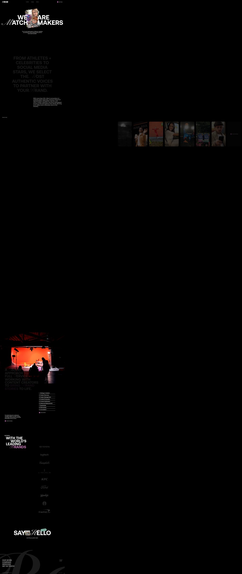 Rhythm Influence desktop landing page