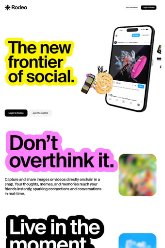 Rodeo landing page