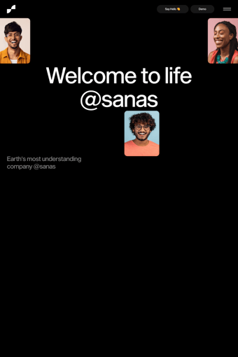 Sanas landing page