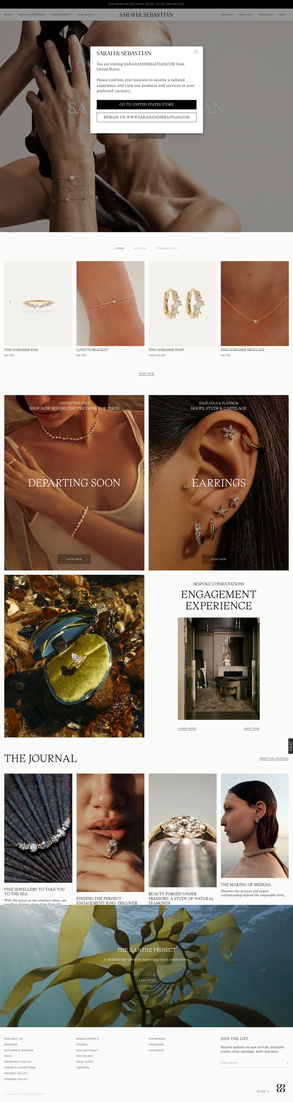 SARAH & SEBASTIAN desktop landing page