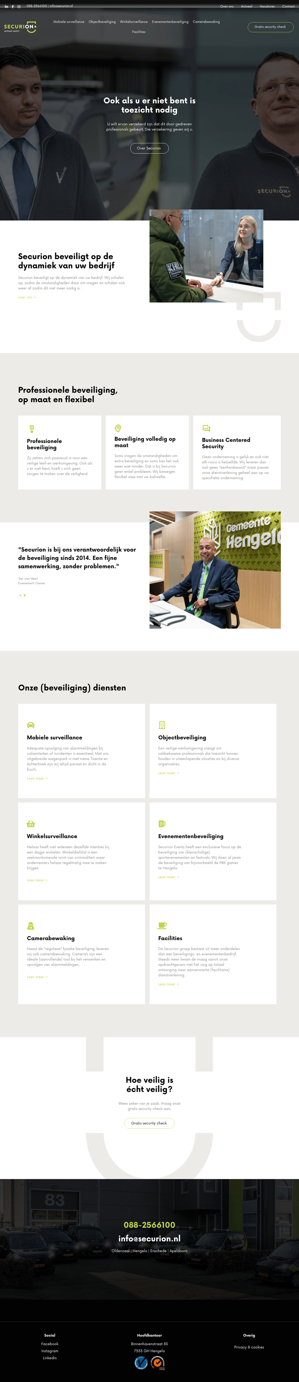 Securion desktop landing page