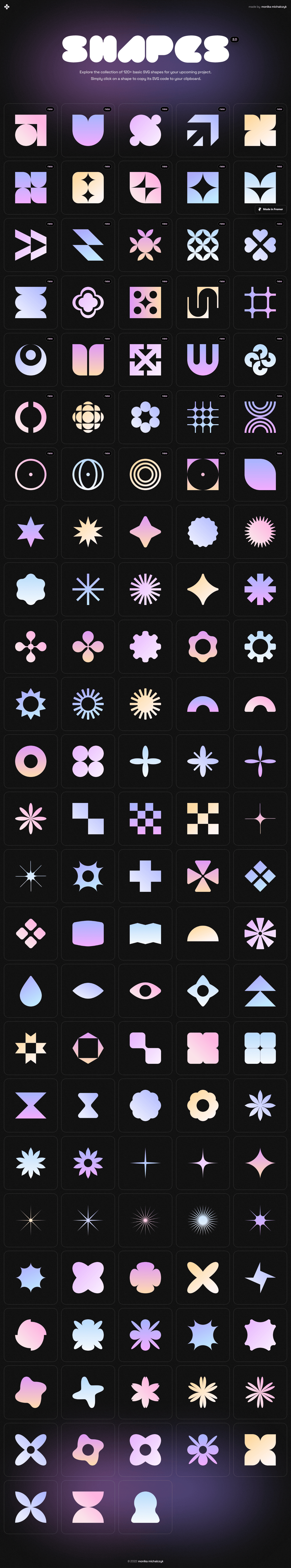 Shapes desktop landing page