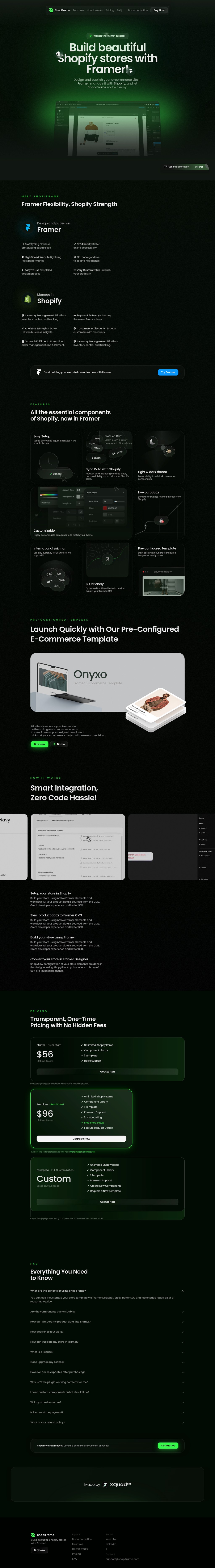 ShopiFrame desktop landing page