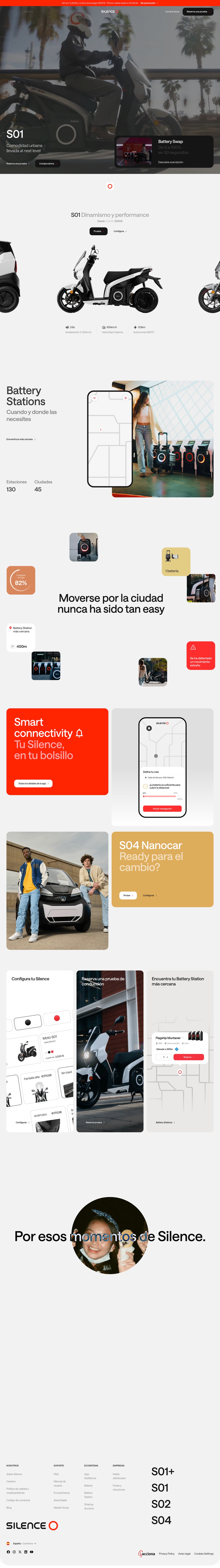 Silence desktop landing page
