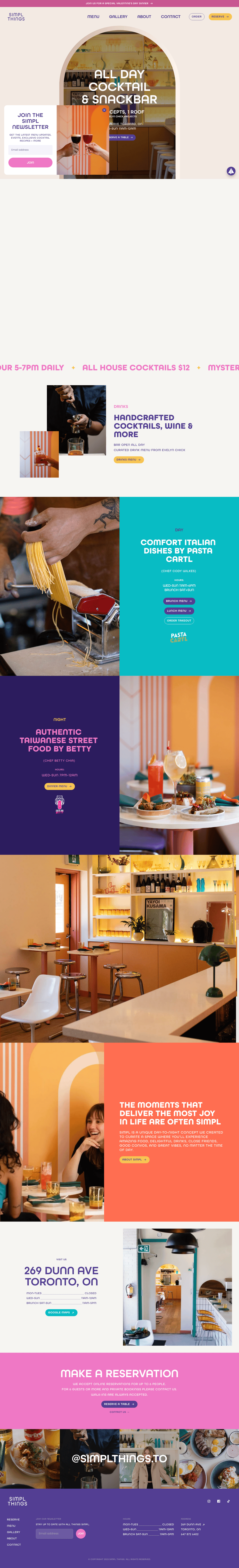 Simpl Things desktop landing page