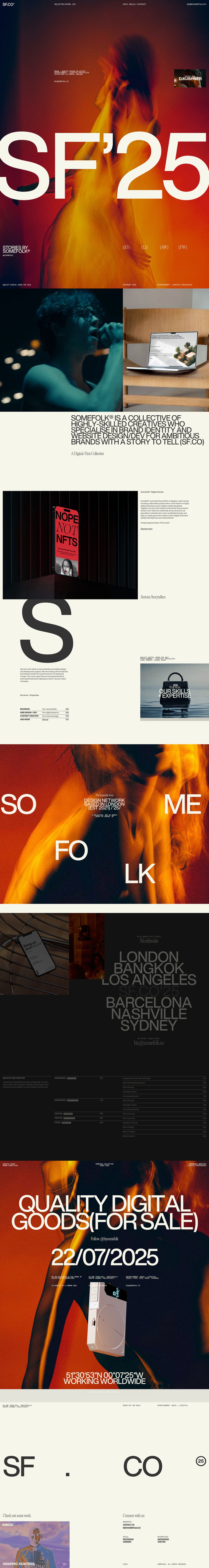 Somefolk® Digital Goods desktop landing page