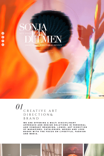 Studio Sonja van Duelmen landing page