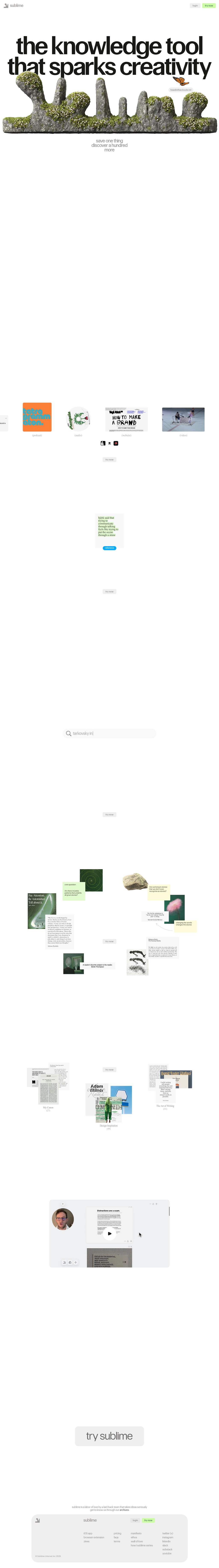 Sublime desktop landing page