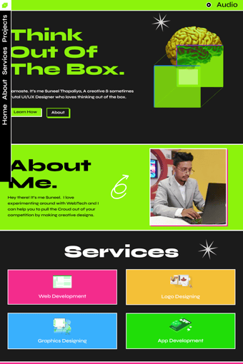 Suneel Thapaliya landing page