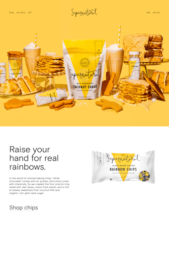 Super Natural Kitchen landing page