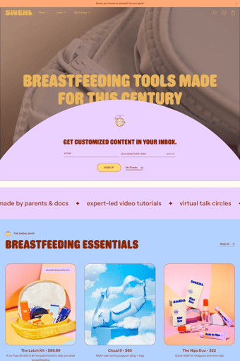 Swehl landing page