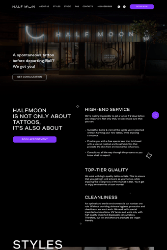 Halfmoon landing page