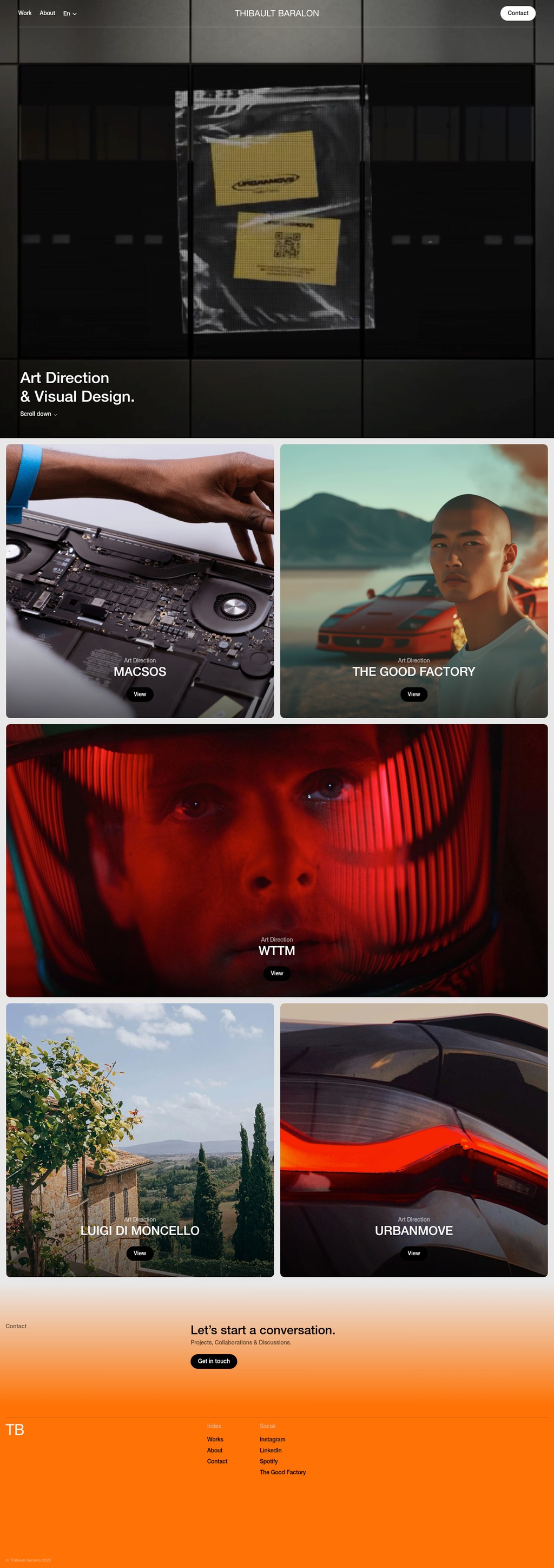 TB® desktop landing page