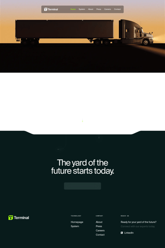 Terminal Yard Operating System landing page