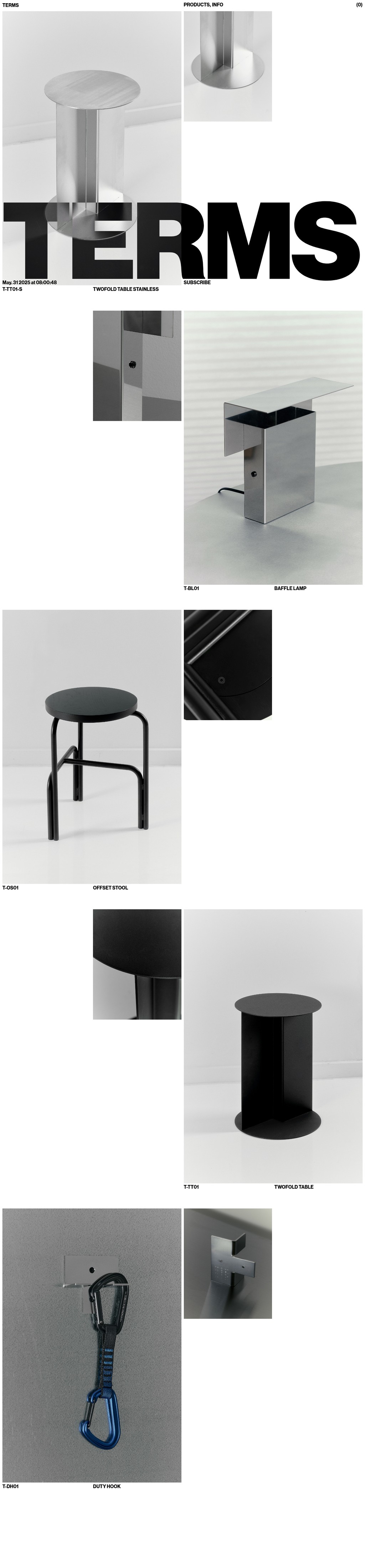 TERMS 01 desktop landing page