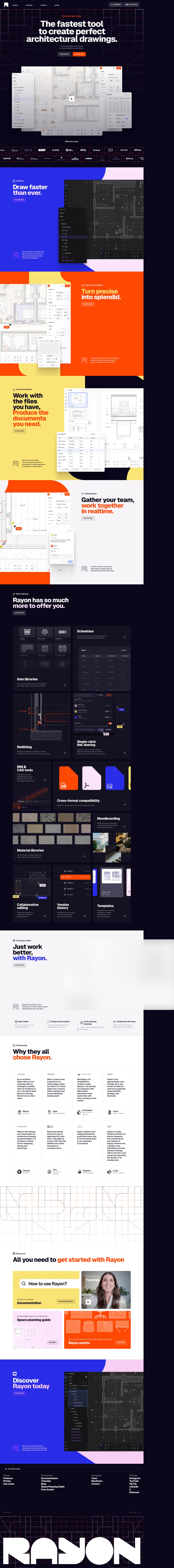 The fastest tool to create perfect architectural drawings desktop landing page