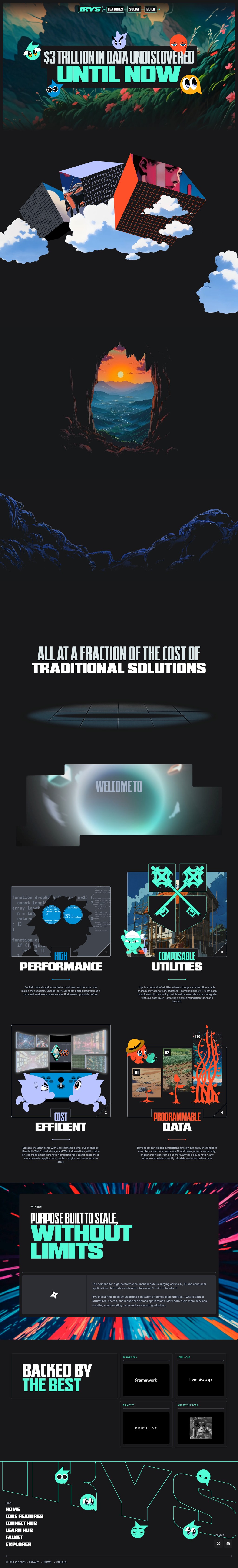 The First Programmable Datachain for AI & Beyond desktop landing page