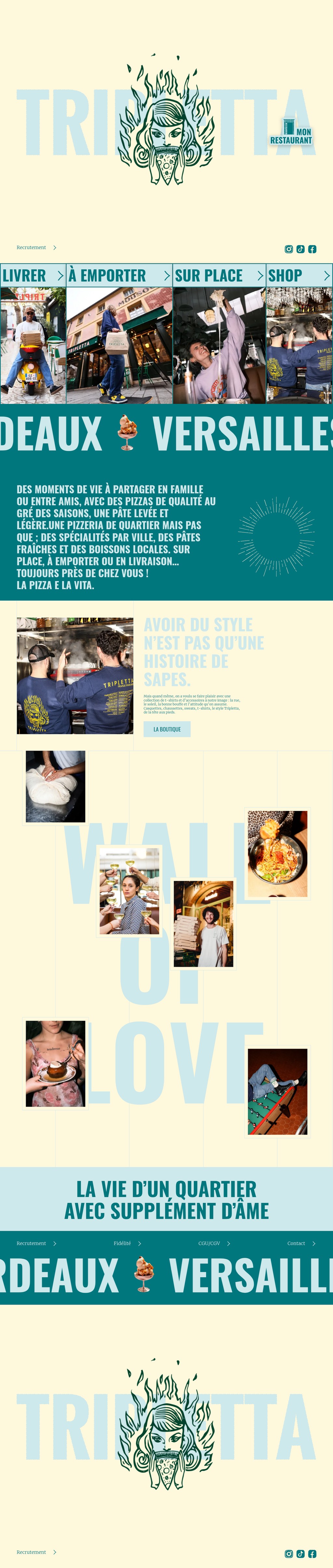 🍕 Tripletta desktop landing page