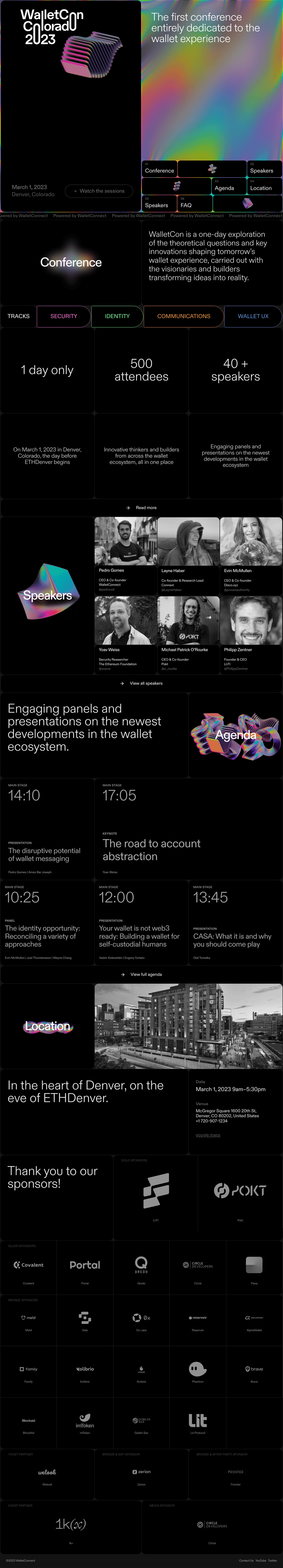 Walletcon desktop landing page